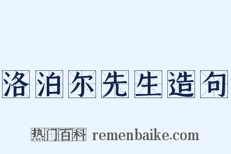 洛泊尔先生造句是什么意思的图片